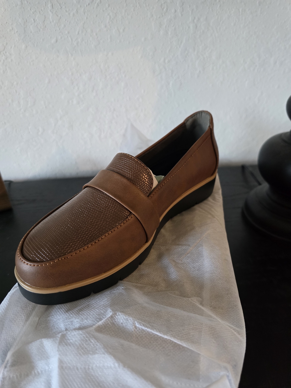 Women's Brown Casual Slip-On Loafers - Picture 9 of 9